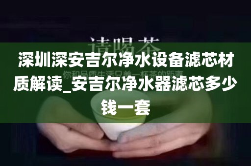 深圳深安吉爾凈水設(shè)備濾芯材質(zhì)解讀_安吉爾凈水器濾芯多少錢一套