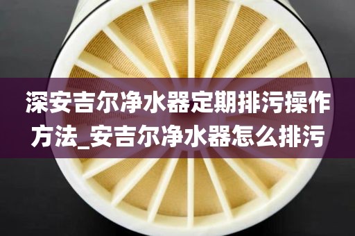 深安吉爾凈水器定期排污操作方法_安吉爾凈水器怎么排污