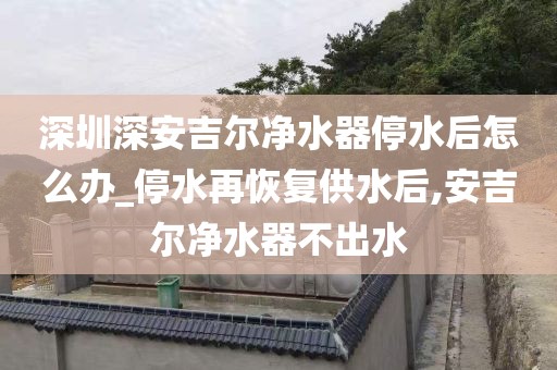 深圳深安吉爾凈水器停水后怎么辦_停水再恢復(fù)供水后,安吉爾凈水器不出水