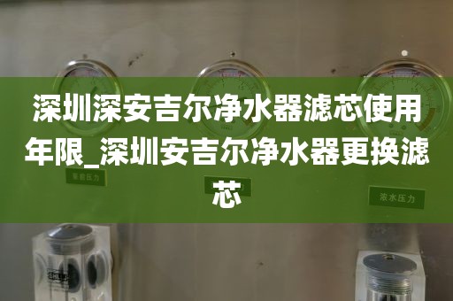 深圳深安吉爾凈水器濾芯使用年限_深圳安吉爾凈水器更換濾芯